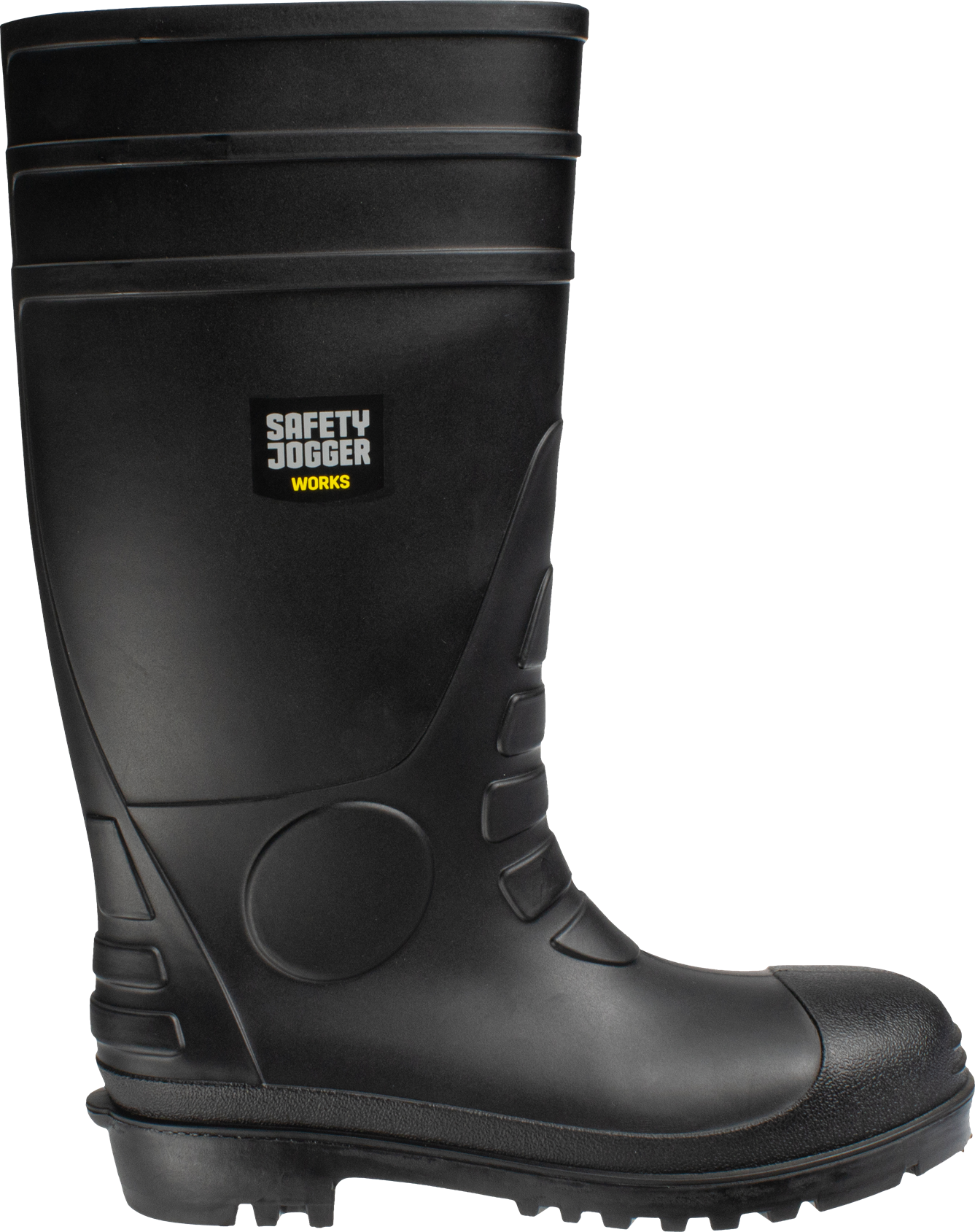 Bausicherheitsstiefel PVC S5 SRA Schwarz